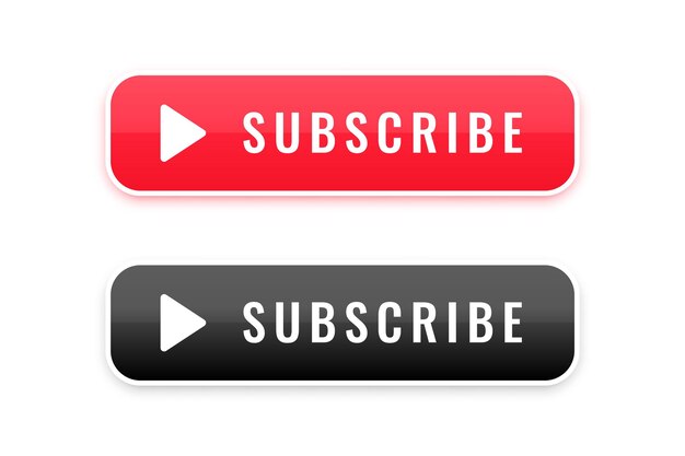 pulsanti di iscrizione per il vettore del tuo canale video YouTube