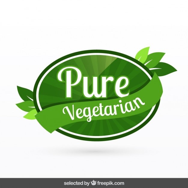 Vettore gratuito pure distintivo vegetariano
