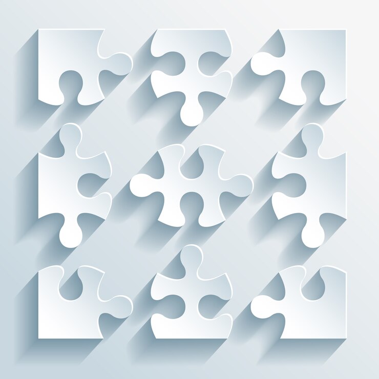 Vettore gratuito puzzle di carta illustrazione vettoriale