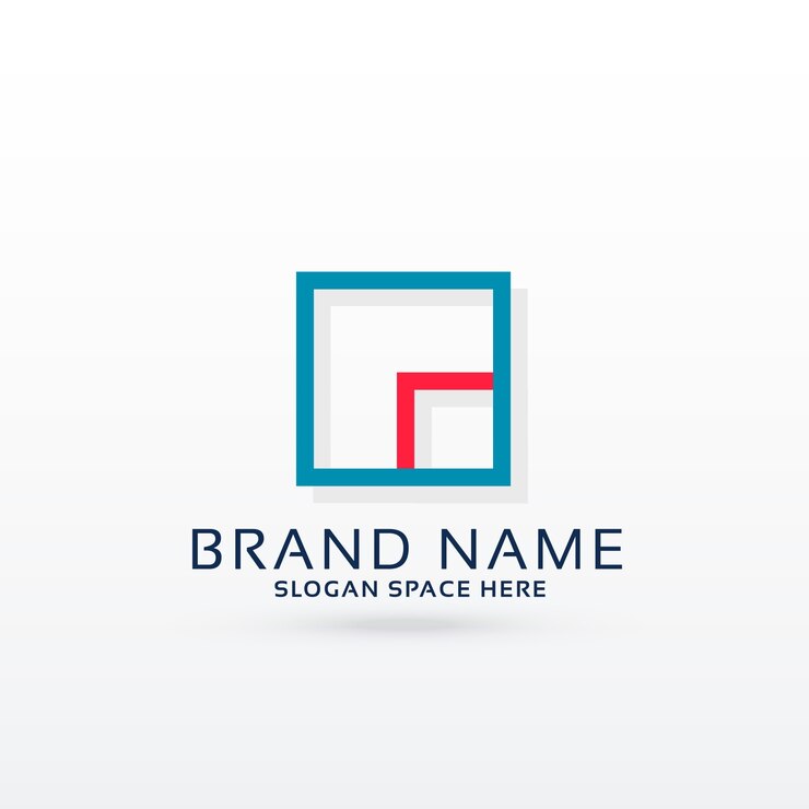 Vettore gratuito quadrato modello di progettazione logo logo
