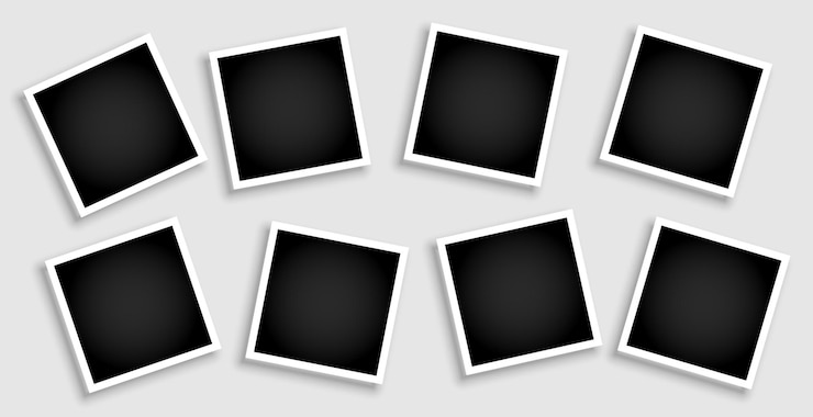 Vettore gratuito quadro di confine isolato sfondo collage con spazio vuoto