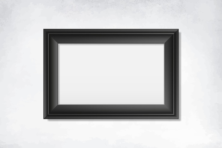 Vettore gratuito quadro nero vuoto sulla parete