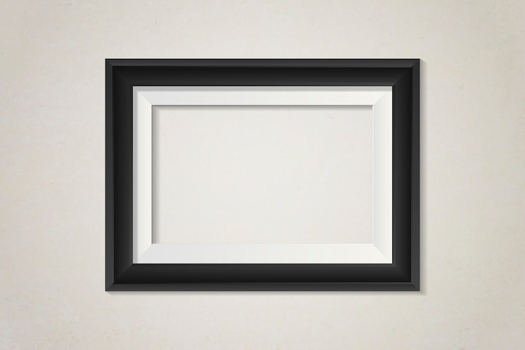Vettore gratuito quadro nero vuoto sulla parete
