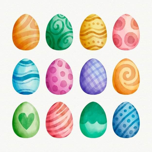 Raccolta delle uova di giorno di Pasqua dell'acquerello