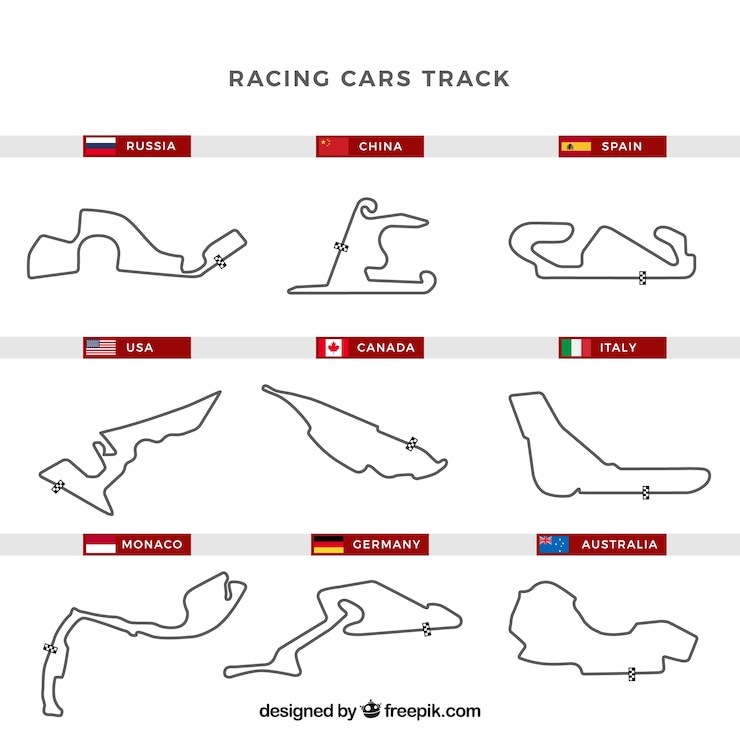 Vettore gratuito raccolta di brani di f1