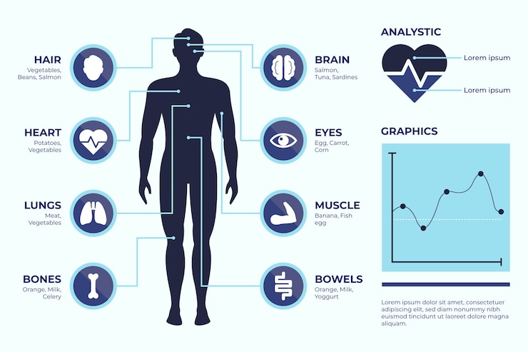 Vettore gratuito raccolta di elementi di infografica medica