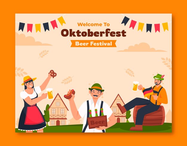 Raccolta di fotocall per la celebrazione del festival della birra dell'oktoberfest