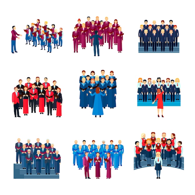 Raccolta di icone piane del coro di 9 ensemble musicali