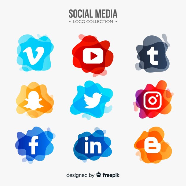 Raccolta di logotipi di media sociali