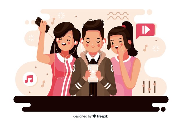 Raccolta di musica d'ascolto della gente illustrata