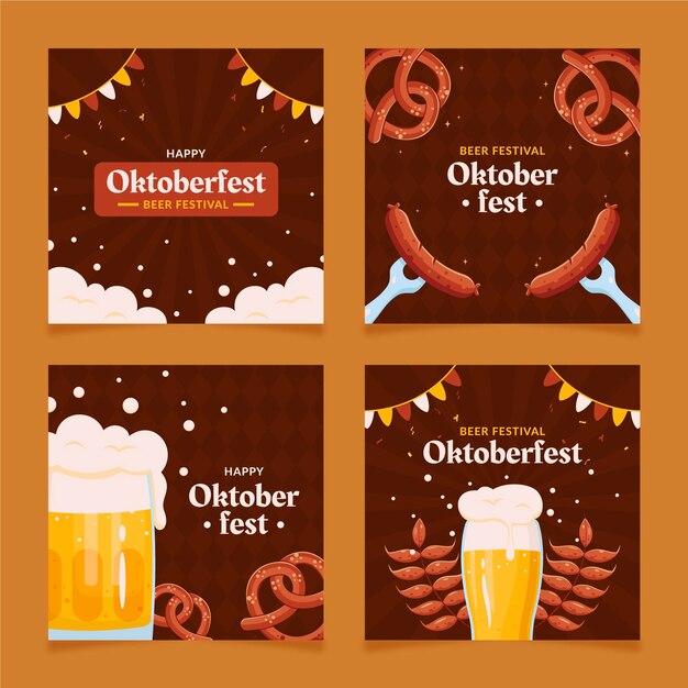 Raccolta di post di instagram dell'Oktoberfest