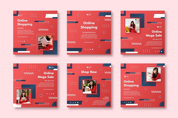 Raccolta di post di instagram dello shopping online