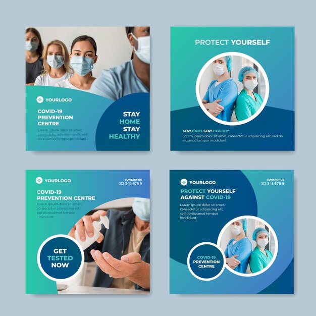 Raccolta di post instagram coronavirus gradiente