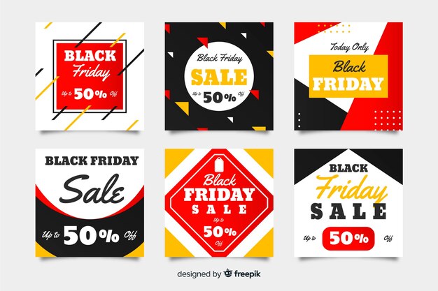 Raccolta di post instagram del black friday a