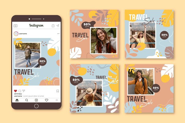 Raccolta di post instagram disegnati a mano