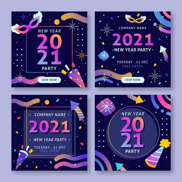 Raccolta di post instagram festa di capodanno 2021
