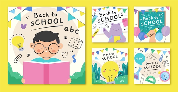 Raccolta di post instagram piatti per il ritorno a scuola
