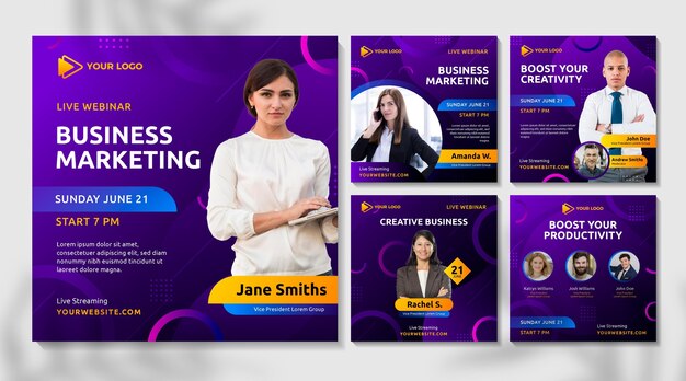 Raccolta di post instagram webinar