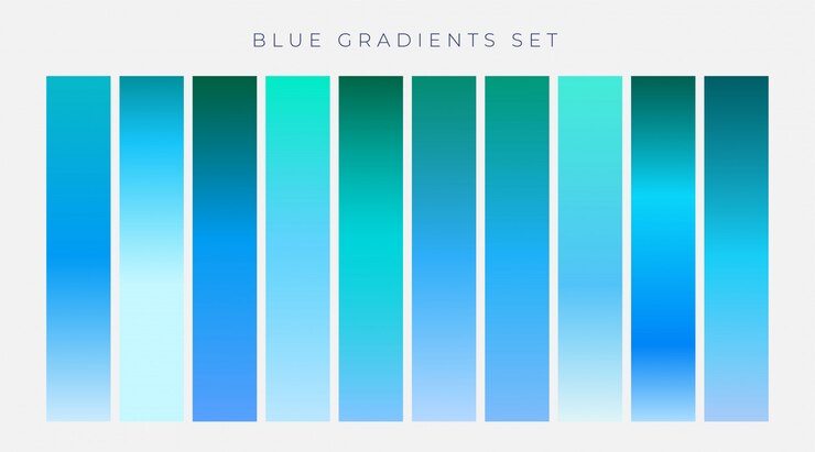 Vettore gratuito raccolta di sfondo blu gradienti