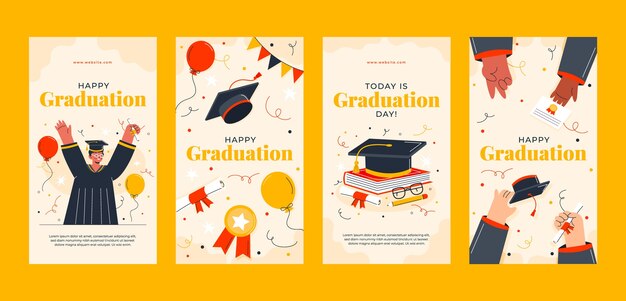 Raccolta di storie di Instagram per la laurea