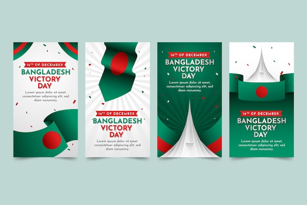 Raccolta di storie sui social media del giorno della vittoria del Bangladesh sfumato