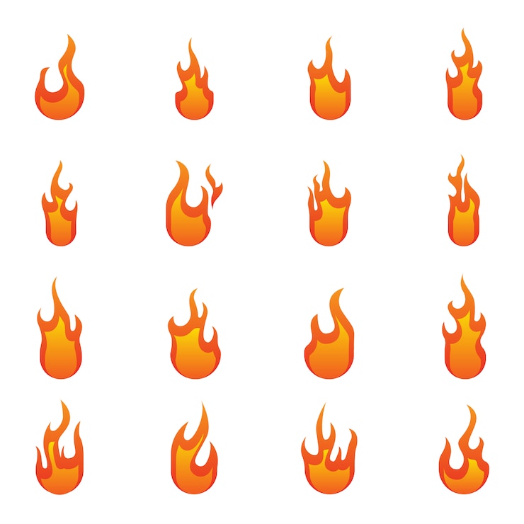 raccolta fiamme arancioni