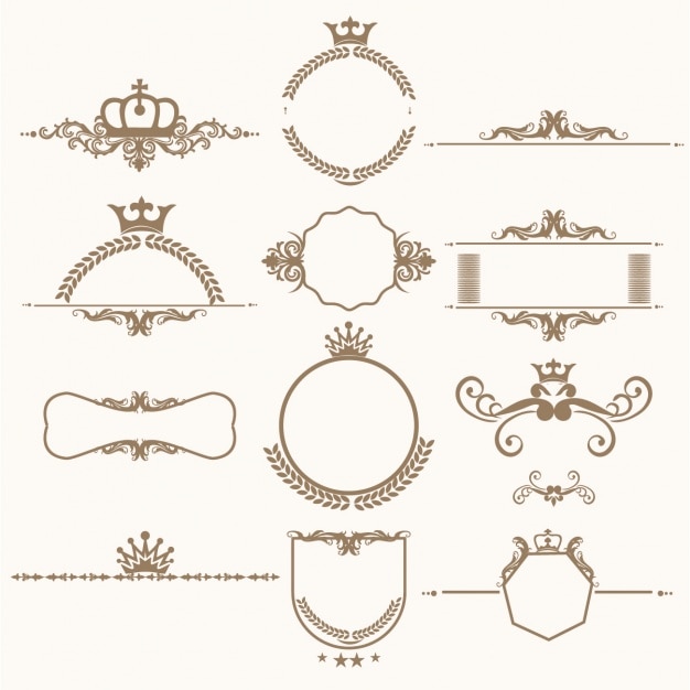 Vettore gratuito raccolta ornamenti decorativi