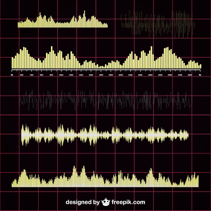 Vettore gratuito raccolta soundwave vettore