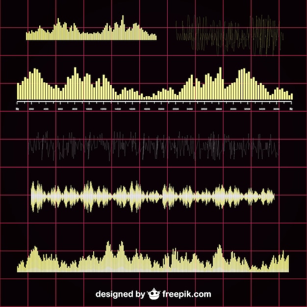 Raccolta Soundwave vettore