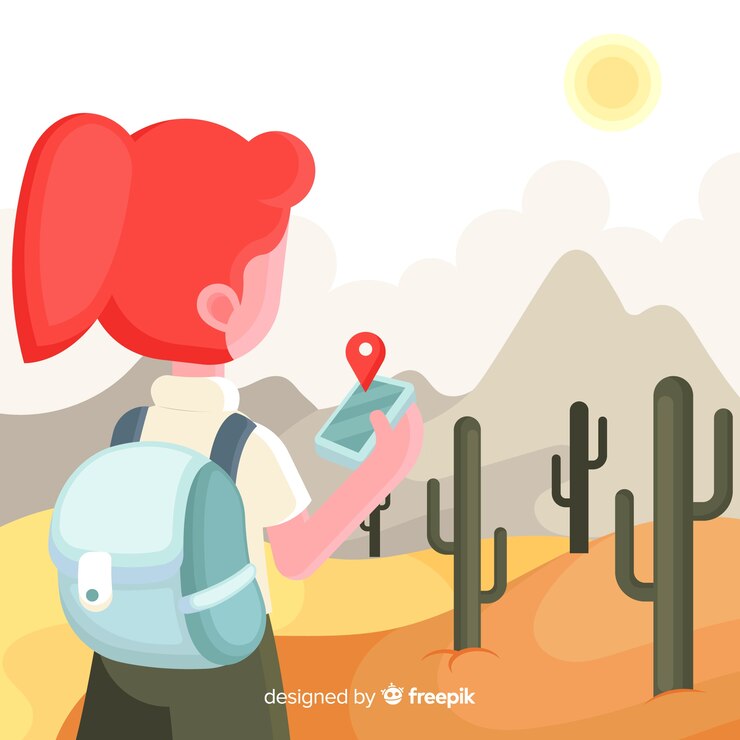 Vettore gratuito ragazza viaggiatore