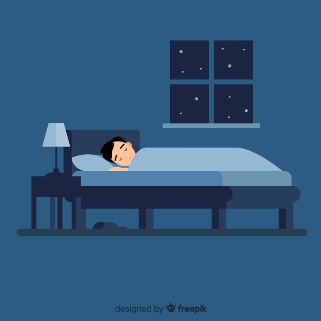 Ragazzo che dorme nel letto