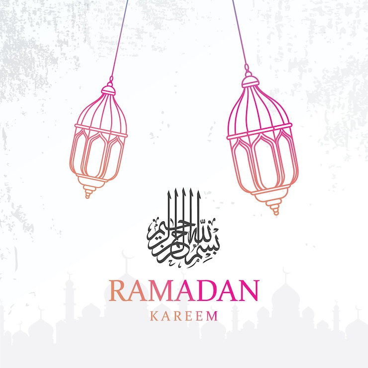 Vettore gratuito ramadan kareem islamico con lanterna araba illustrazione 3d
