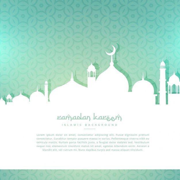 Vettore gratuito ramadan kareem saluto sfondo
