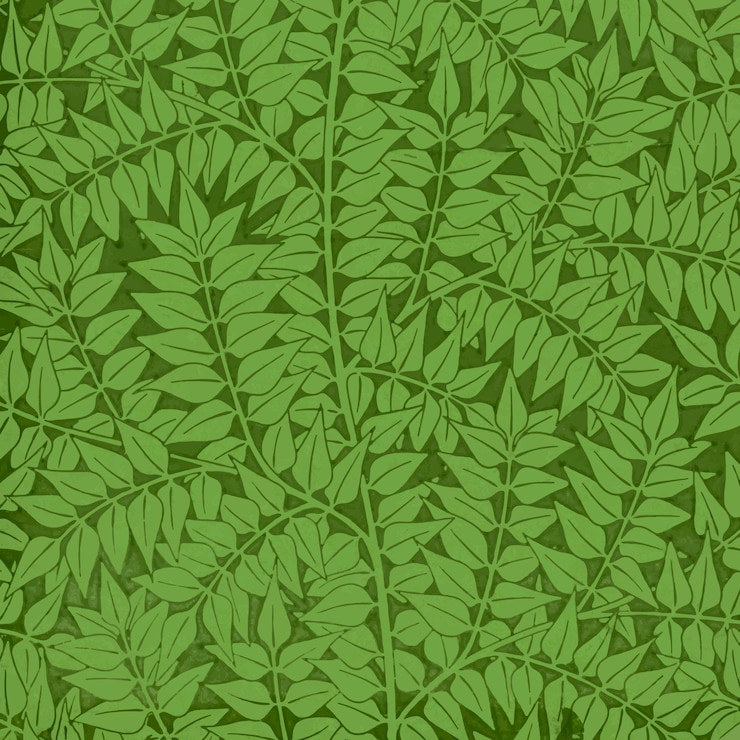 Vettore gratuito rami di alloro verde vintage pattern vector