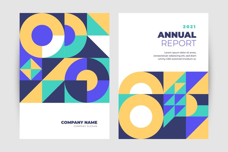 Vettore gratuito rapporto annuale geometrico