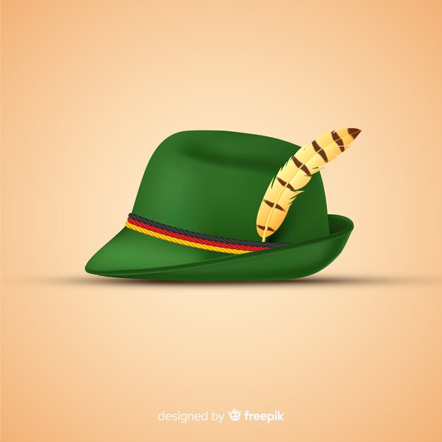 Realistico cappello tradizionale più oktoberfest
