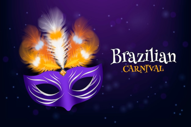 Realistico carnevale brasiliano concetto