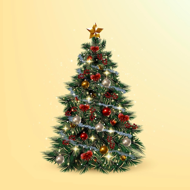 Realistico concetto di albero di Natale