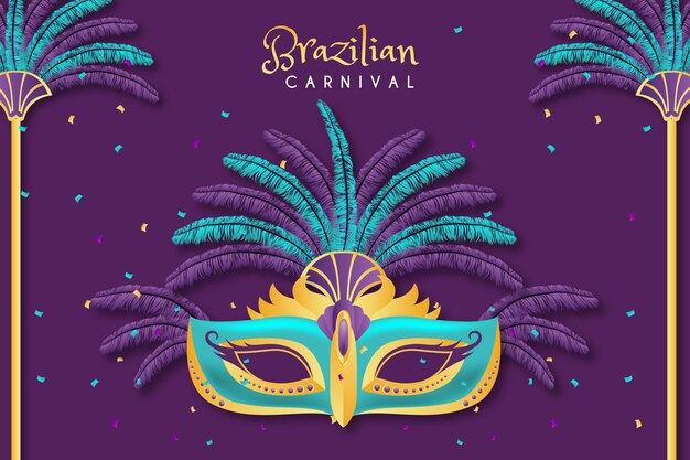 Realistico concetto di carnevale brasiliano