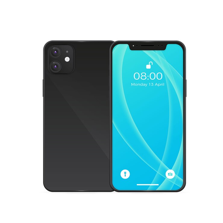 Vettore gratuito realistico design per smartphone nero