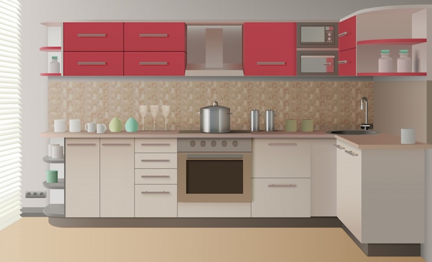 Realistico interno cucina