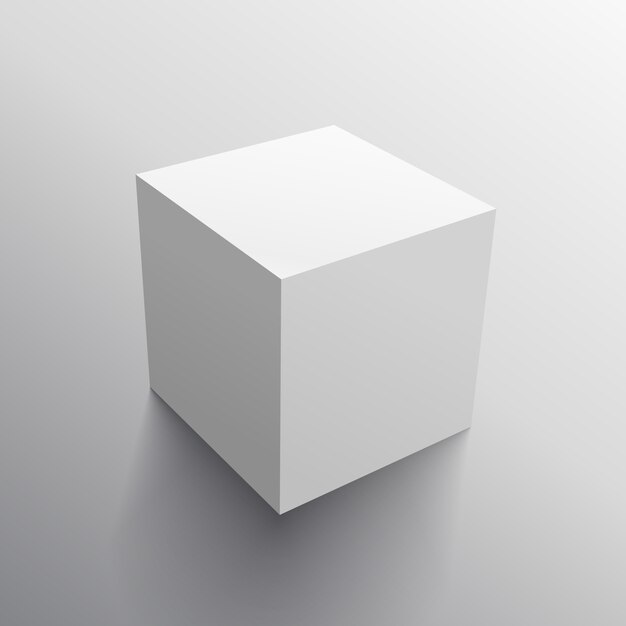 realistico modello di progettazione del contenitore di cubo 3d