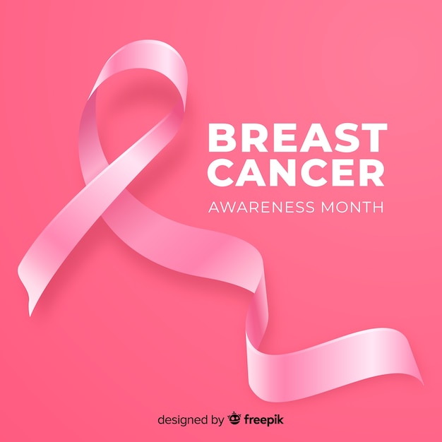 Realistico nastro rosa per la consapevolezza del cancro al seno