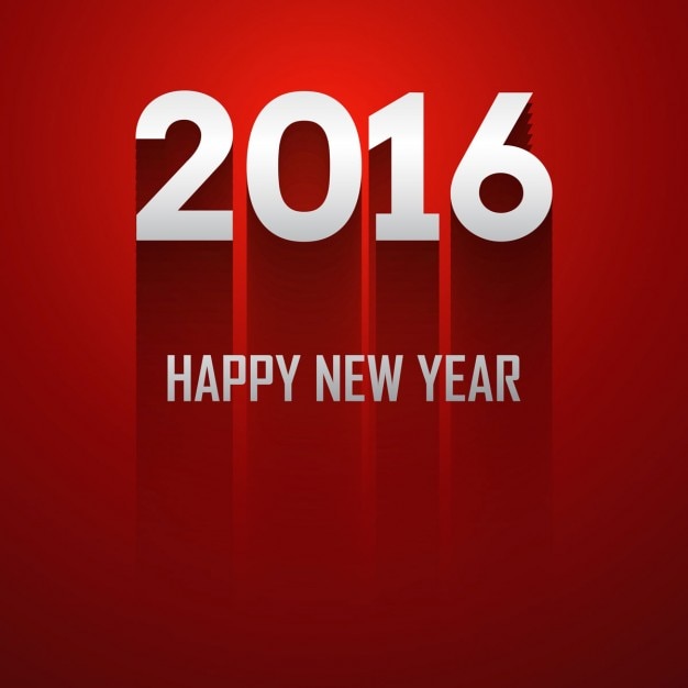 Vettore gratuito red nuovo anno 2016 scheda