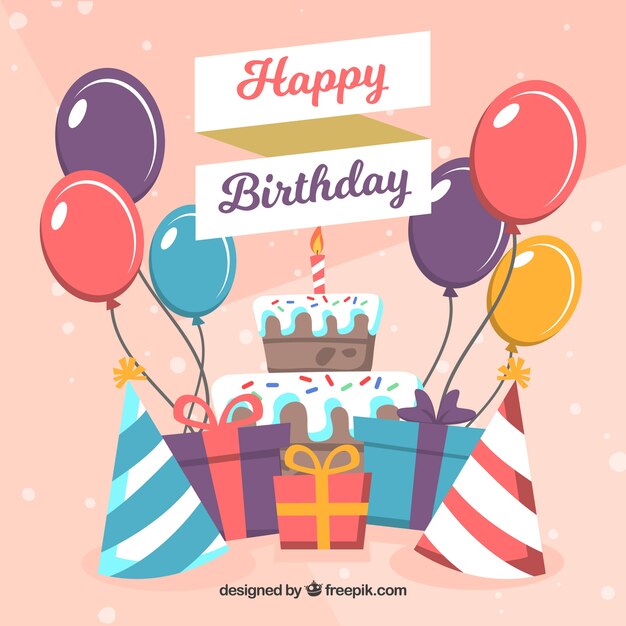 Regalo di compleanno e priorità bassa della decorazione