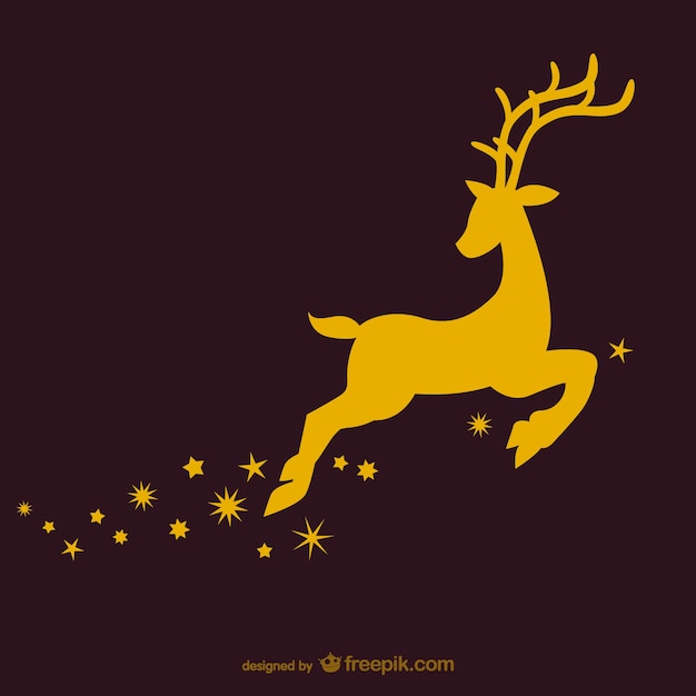 Reindeer silhouette vector