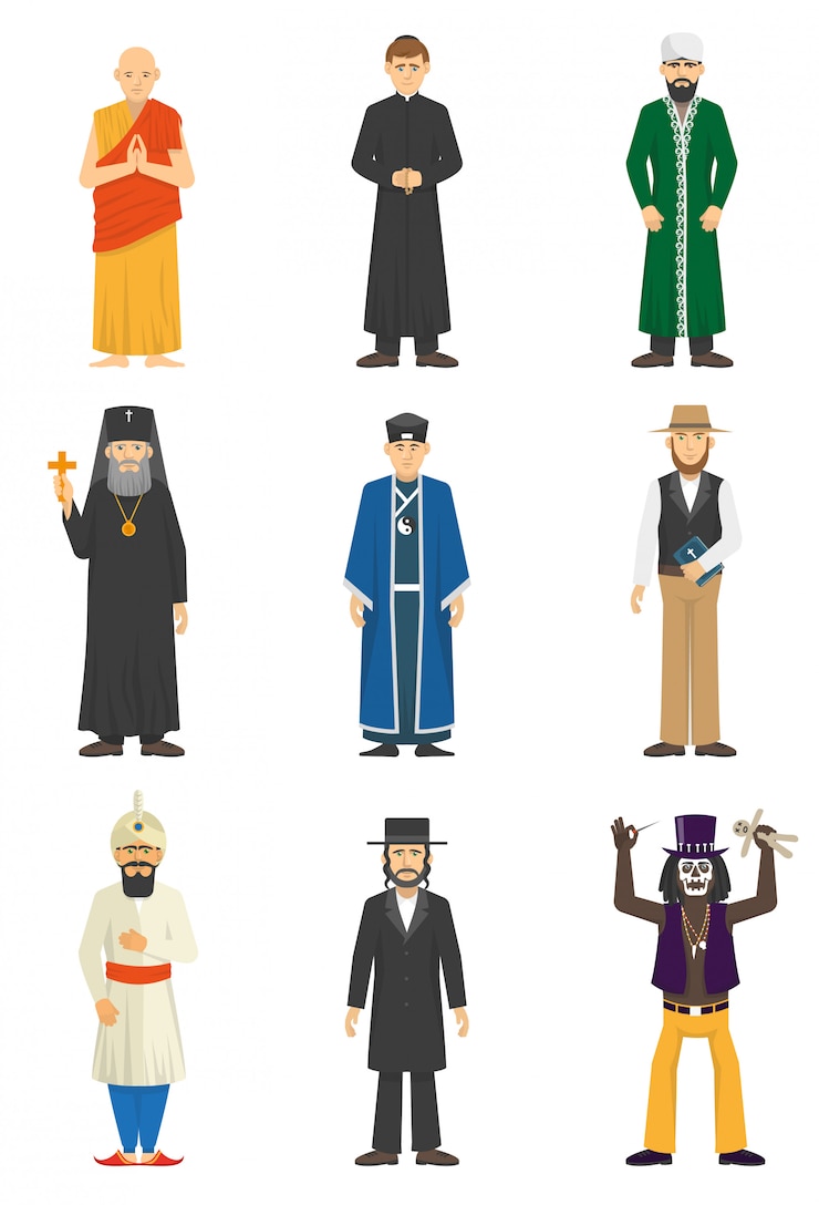 Vettore gratuito religione confessione persone
