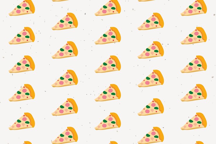 Vettore gratuito reticolo senza giunte della pizza di doodle