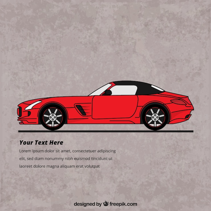 Vettore gratuito retro auto sportiva