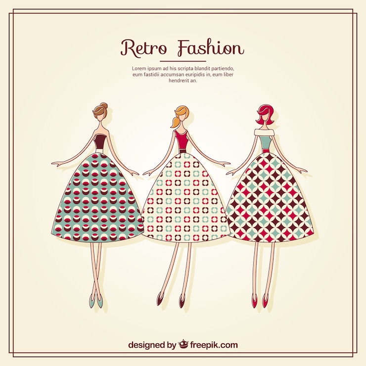Vettore gratuito retro moda